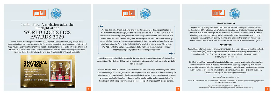 Digital India Awards 2020 certificate for PCS 1x